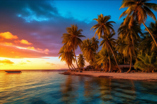 Atardecer en la playa de Punta Cana